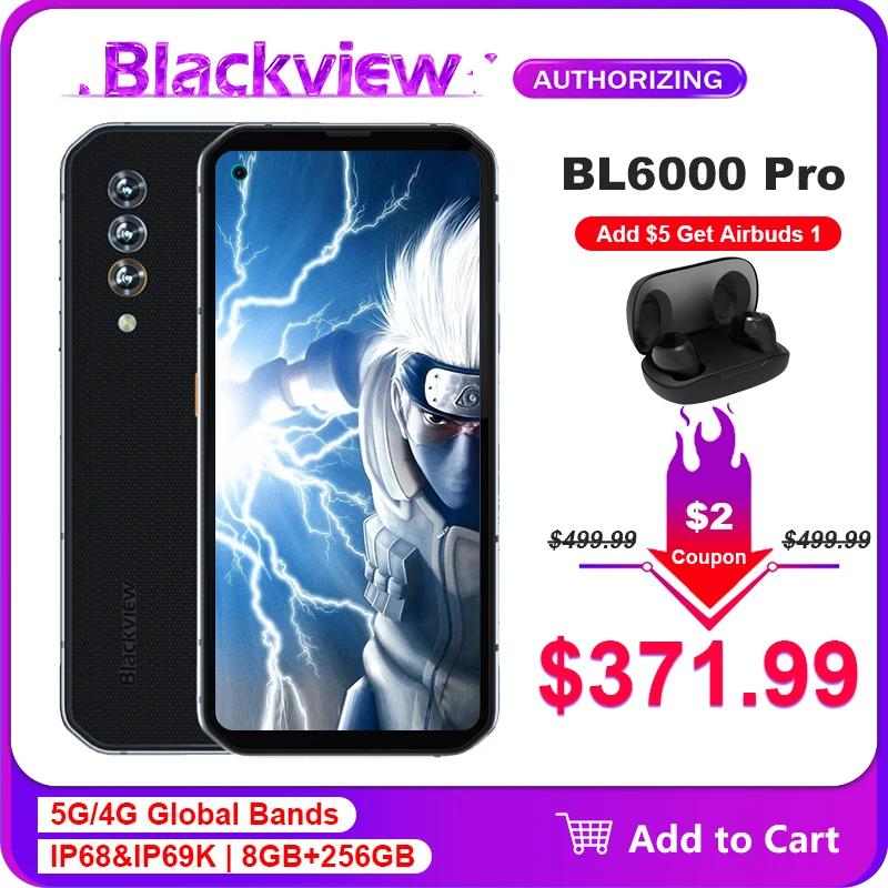 Blackview BL6000  5G Ʈ, IP68 , 48MP Ʈ ī޶, 6.36 ġ, ȵ̵ 10.0, ۷ι , 5G ޴, 8GB + 256GB